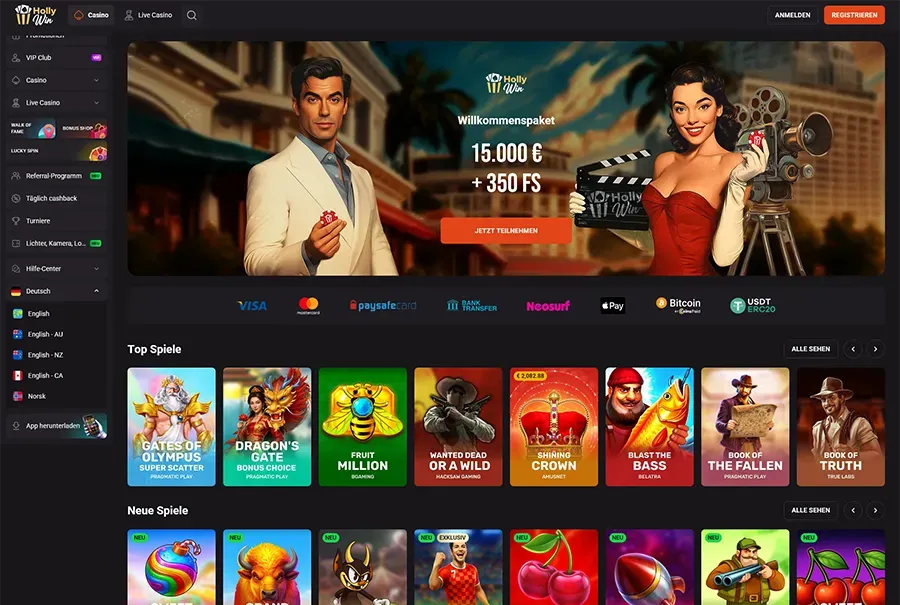 HollyWin online casino