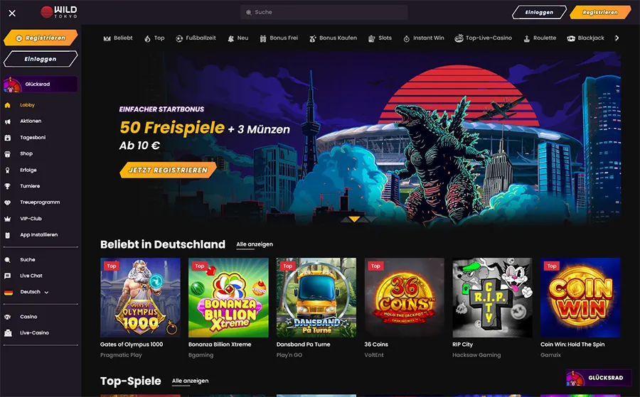 Wild Tokyo Casino Spiele & Gewinne